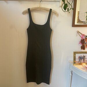 Zara Trafaluc Olive Green Stretch Knit Midi Tank Dress